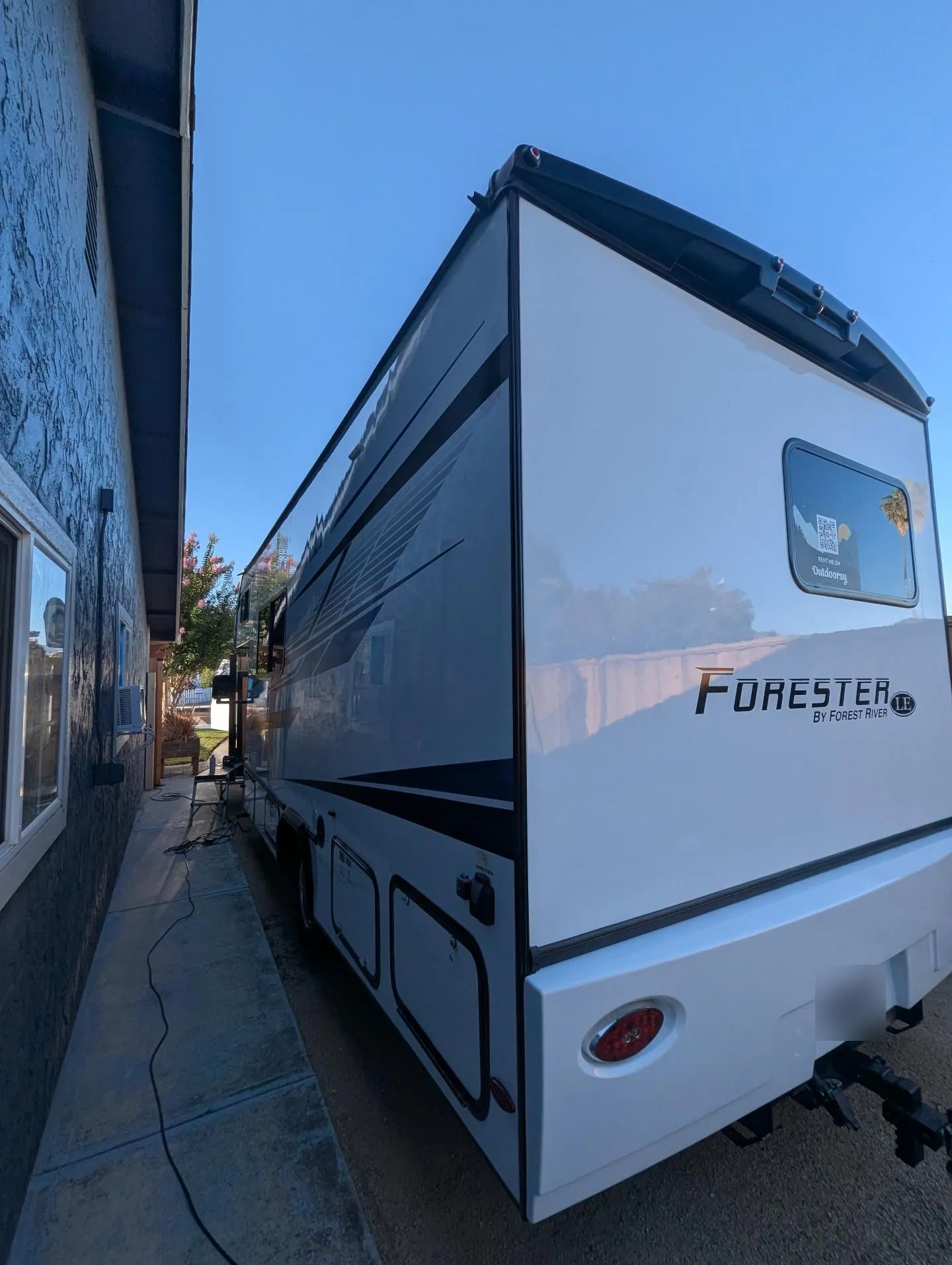 Forester RV by Forest River after an exterior wash